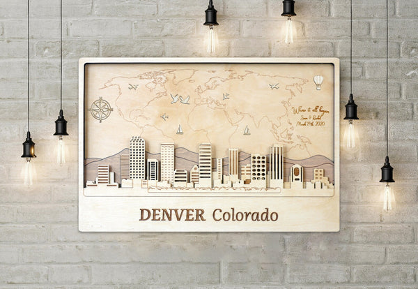 Wooden World Art Map