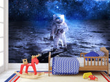 Peel and Stick Photo Wallpaper "Astronaut's flight in space" - Decor Bedroom Wall Art