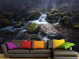 Peel and Stick Oracal film, Wall Mural wallpaper for the house “Mountain Waterfall”