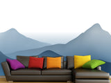 Natural Print Peel and Stick Wall Mural for Home, Beautiful for Bedroom and Kitchen, Self-Adhesive Wallpaper 'Mountain Silhouettes'