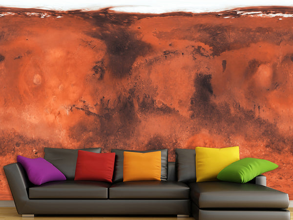 Traditional Full-Wall Wallpaper – Abstract Art 'Red Blurs' | Accent Wall Design Foe Home