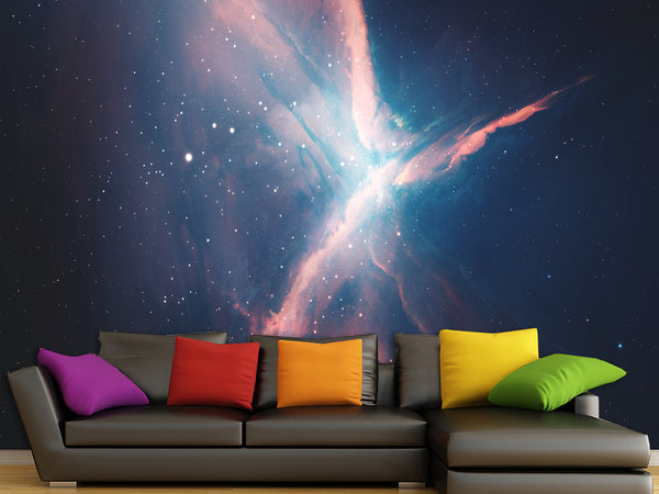 Self-Adhesive Wall Mural – "Breath Of Space" Design, Perfect For Bedroom Or Office Décor