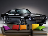 Peel and stick Wall Mural Inspired by Ford Mustang – Bold Wallpaper for Room/Garage/Gym