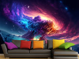 Non-Woven Photo Wallpaper "Big Splash Of The Universe", Art Print For Bedroom, Living Room, Kids' Room 🌌