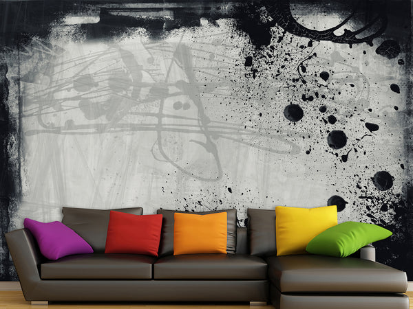 Peel and Stick Wallpaper – Grunge Texture Art Style – For Office, Apartment or Creative Space