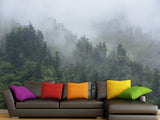 Peel and Stick 3d photo wallpaper “Morning fog in the forest” , Oracal film for home decoration