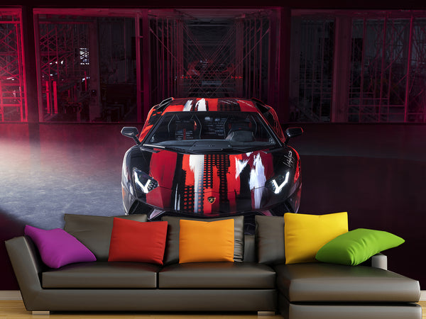Wall mural 3D self-adhesive in the bedroom, kitchen, hall “LAMBORGHINI”