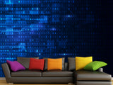 Bold Design For Office, Gaming Room Peel And Stick Wallpaper Full Wall Art Print For Home "Cryptocurrency Matrix" 💻