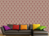 Elegant Art Deco Wallpaper “Wine Lotus” — Peel And Stick Design For Bedroom Or Living Room