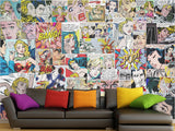Wall mural 3D self-adhesive in the bedroom, kitchen, hall “Pop art comic”