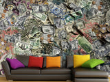 Business & Finance Theme — Peel and Stick Graffiti Wallpaper For Office Or Living Room “Cash Flow”