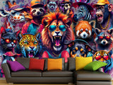 Art Design For Interior Peel and Stick Wall Mural With Pattern "Animalism" For Home Wall