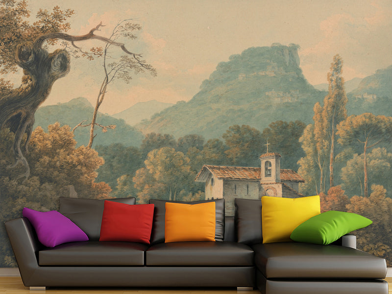 Non-Woven Wall Mural John Warwick Smith-The Hermitage at Frascati For Living Room or Bedroom