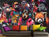 Non-Woven Wall Murals Print For Home "Cool Beasts", Decor For Bedroom, Living Room, Office