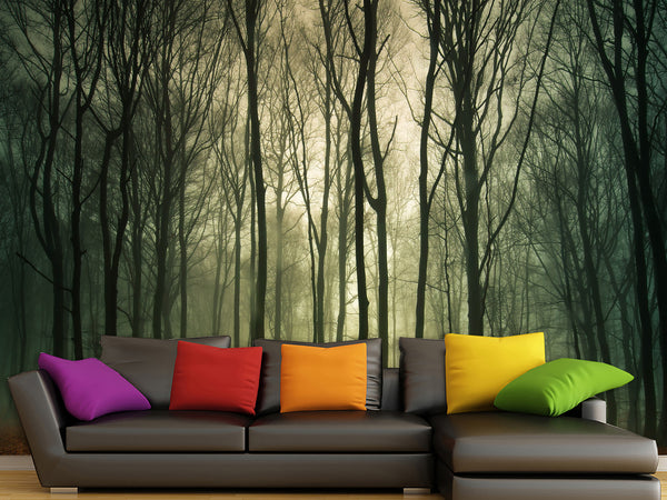 Peel & Stick Mural For  Office, Living Room & Bedroom - Forest Thicket Print