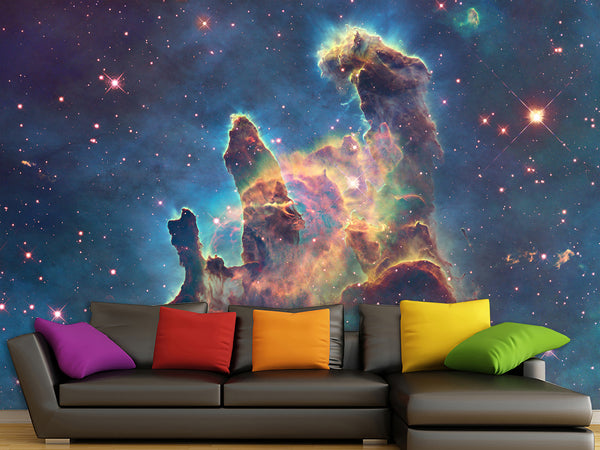 3D Peel and Stick Wall Mural – “Cosmic Fantasies” Full Wall Wallpaper