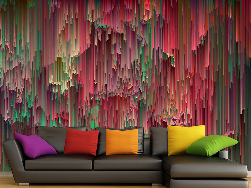 Traditional Photo Wallpaper Art Wall Print "Abstract Patterns In Bright Colors", Decor For Bedroom, Living Room 🎨