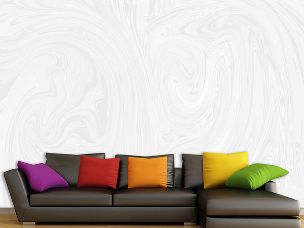 White Non-Woven Wallpaper Art Design for Living Room or Lounge Area – "White Abstraction – Modern Minimalism"