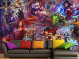 Premium Non-Woven Eco-Friendly Wall Murals – "Characters in Their Glory" Anime Style for Office or Bedroom