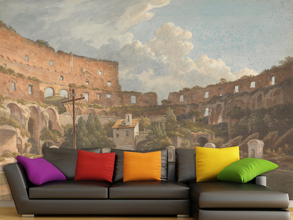 Wall mural in the living room, Traditional wallpaper with John Warwick Smith - Colosseum, Rome