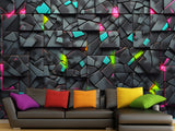 Modern prints for the office, living room, and game room Non-woven photo wallpaper with a 3D effect