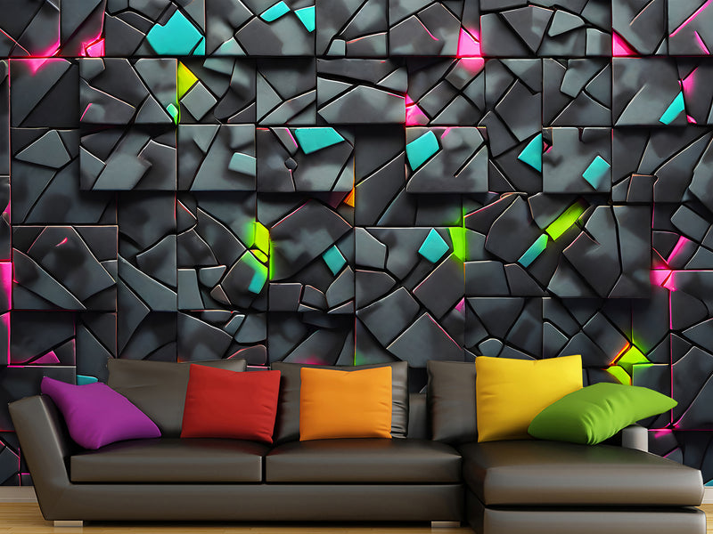 Modern prints for the office, living room, and game room Non-woven photo wallpaper with a 3D effect