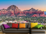 Full-Wall Peel and Stick Wallpaper with "Capitol Butte, Sedona" Design — Stylish Home Wall Mural
