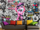 Traditional Wall Mural "Urban Style Street Art Wallpaper", Decor for Bedroom, Living Room, Teen Room 🎨