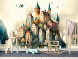 Self-Adhesive Mural Print For Kids' Space "City From A Fairy Tale" Kids Room Print