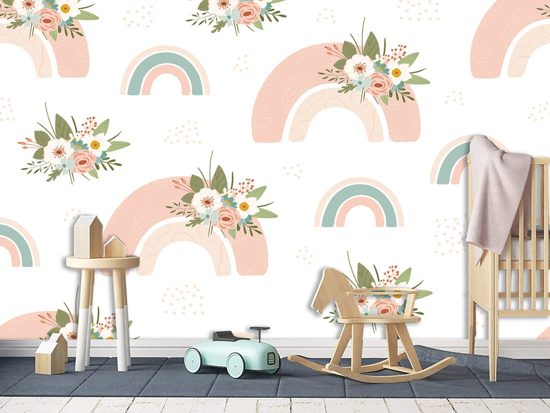 Kids photo wallpaper on the wall non-woven “Rainbow”, 3d wallpaper for Kids room