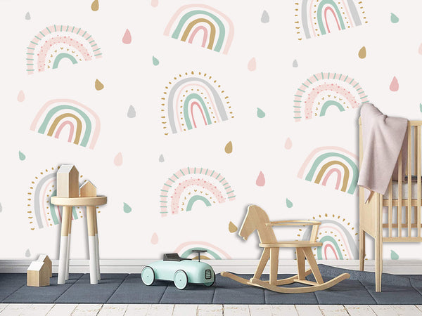 Kids photo wallpaper on the wall non-woven “Rainbow”, 3d wallpaper for Kids room
