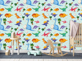 Kids Dinosaur Wallpaper For Kids – Cute Dino Print For Children’s Room Wall Decor