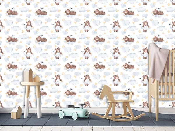 Mural For Kids On The Wall Calm Wall Design – “Dreamy Bears” For Kids’ Room