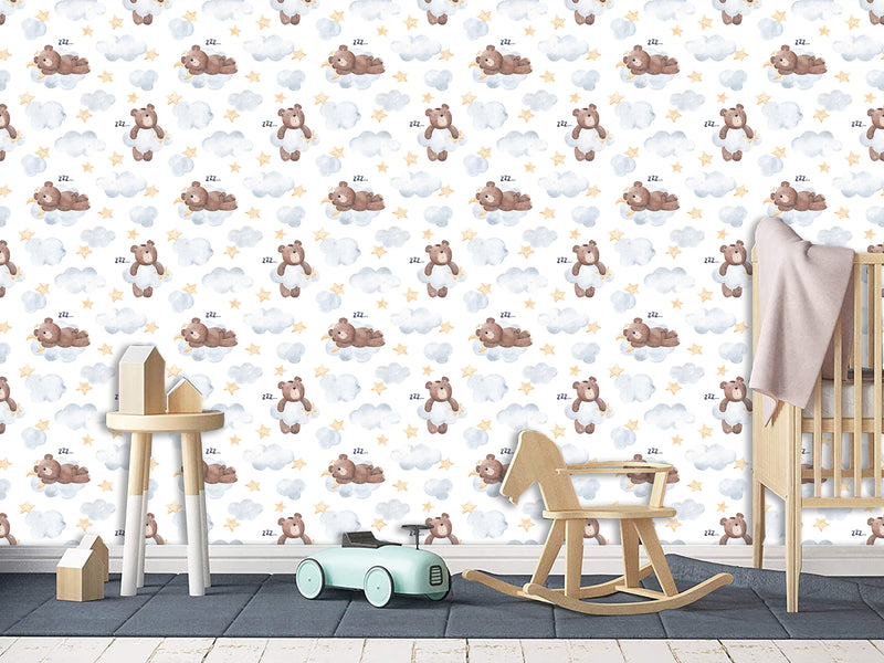 Mural For Kids On The Wall Calm Wall Design – “Dreamy Bears” For Kids’ Room