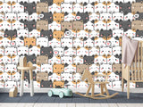 Peel and Stick Wall Mural Cute Kittens Print For Kids’ Room Decor