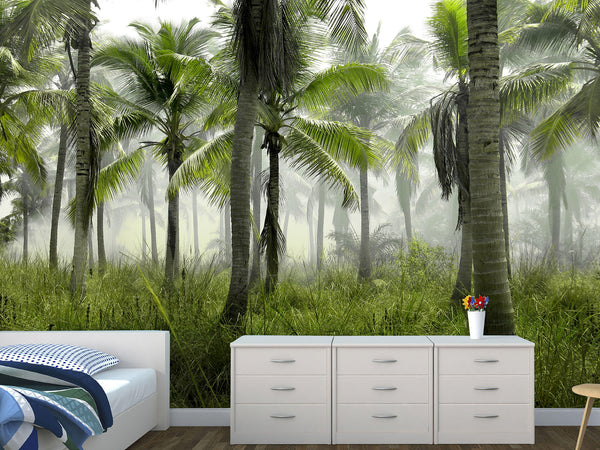 Self-Adhesive Full Wall Wallpaper "Tropical Palms" – For Living Room Or Bedroom