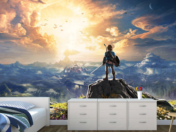 Kids wall mural self-adhesive vinyl “Zelda“, 3d wallpaper for Kids room