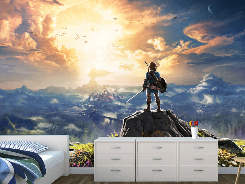 Kids wall mural self-adhesive vinyl “Zelda“, 3d wallpaper for Kids room