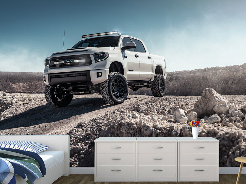 Full Wall Traditional Wallpaper for Living Room or Bedroom  – "Mountain Vehicle Power Mural"