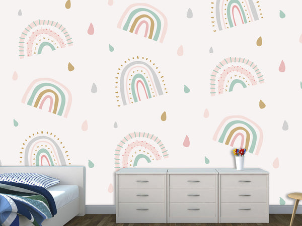 Kids photo wallpaper on the wall non-woven “Rainbow”, 3d wallpaper for Kids room