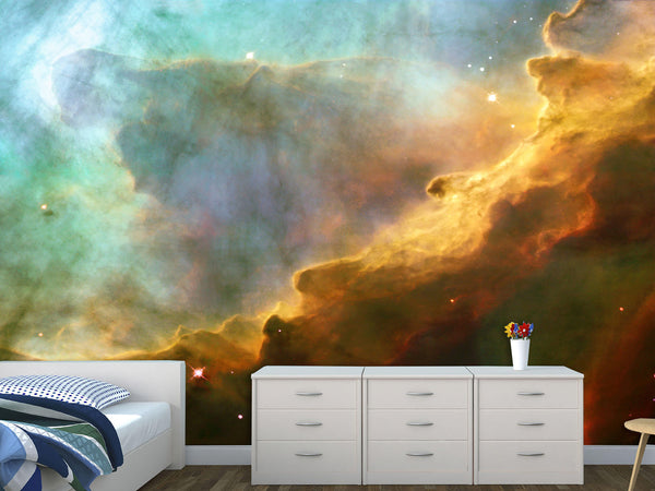 Peel & Stick Vinyl Wallpaper Decor Vibrant Nebula – Stunning Wall Mural For Home Interior