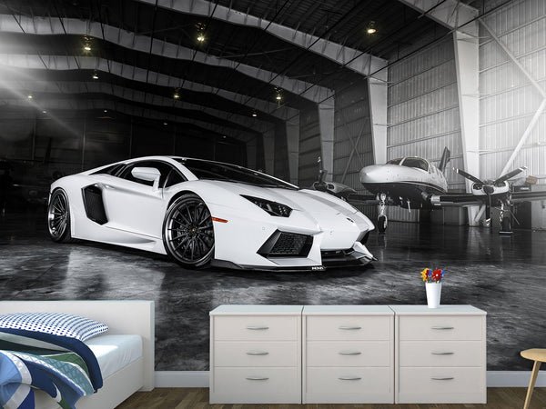 Peel and Stick Mural Lamborghini Wall Mural – Car Decal for Bedroom, Kitchen & Living Room