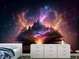 Fairy-Tale Living Room, Kids' Room Traditional Wallpaper To Inspire Imagination And Creativity "Opening The Book Of World Secrets" 📖✨