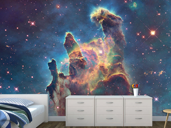 3D Peel and Stick Wall Mural – “Cosmic Fantasies” Full Wall Wallpaper