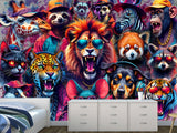Art Design For Interior Peel and Stick Wall Mural With Pattern "Animalism" For Home Wall