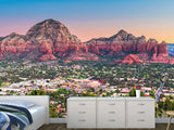 Full-Wall Peel and Stick Wallpaper with "Capitol Butte, Sedona" Design — Stylish Home Wall Mural