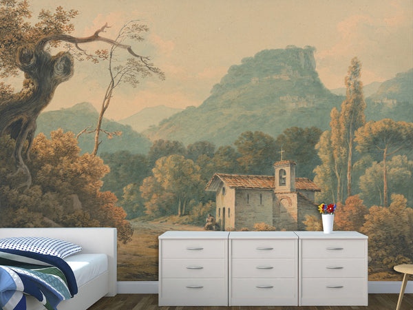 Non-Woven Wall Mural John Warwick Smith-The Hermitage at Frascati For Living Room or Bedroom