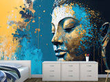 Wall Print Non-Woven Wall Murals With Design Photo Wallpaper "Buddha" For Room, Bedroom, Living Room Decor