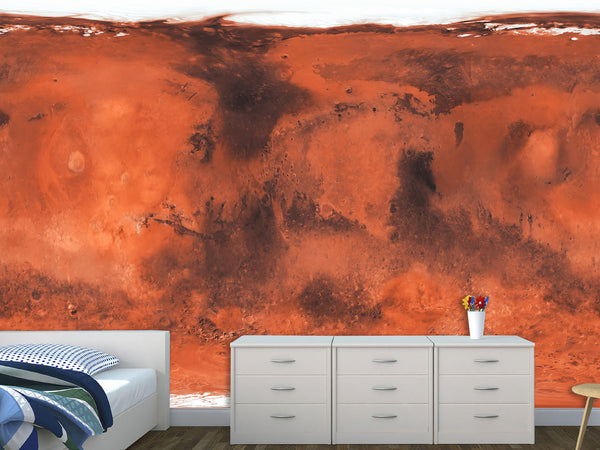 Traditional Full-Wall Wallpaper – Abstract Art 'Red Blurs' | Accent Wall Design Foe Home