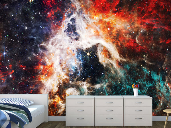 Peel and Stick Wall Mural 3D Print for Bedroom “Infinity of the Galaxy”
